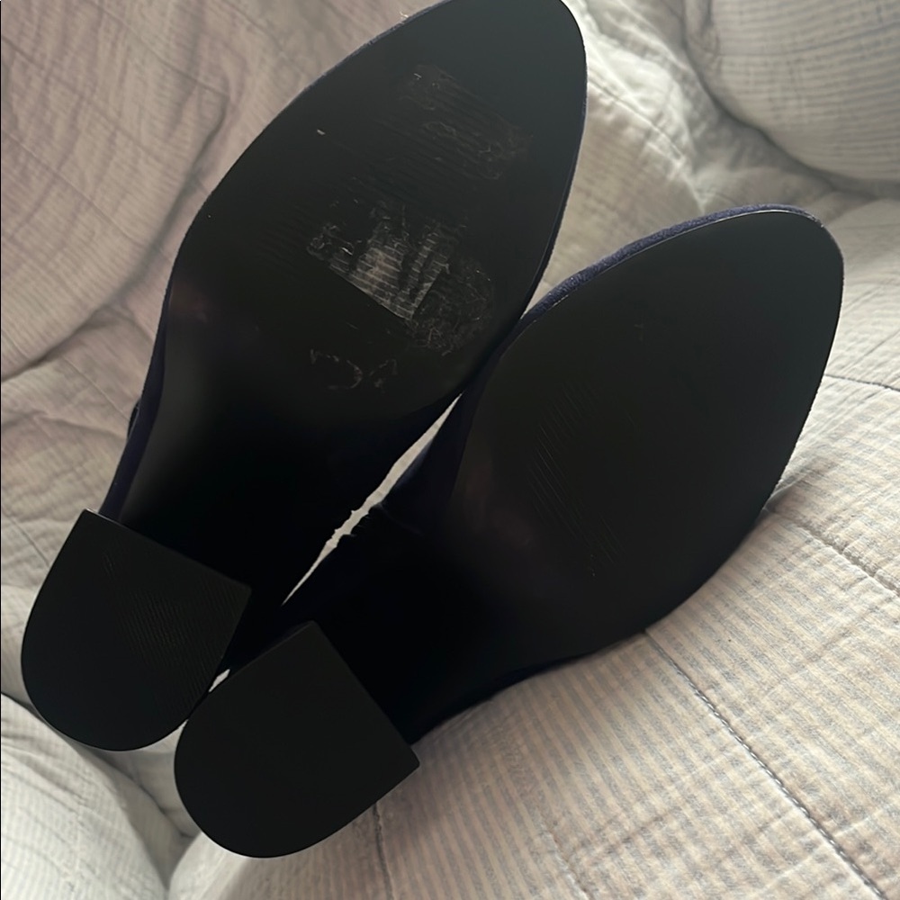 Steve Madden Blue Suede Ankle Boots - Picture 3 of 4
